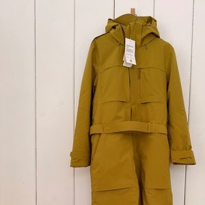 Halfdays Murphy Ski Suit One-Piece Snow Suit size XL Chartreuse Yellow